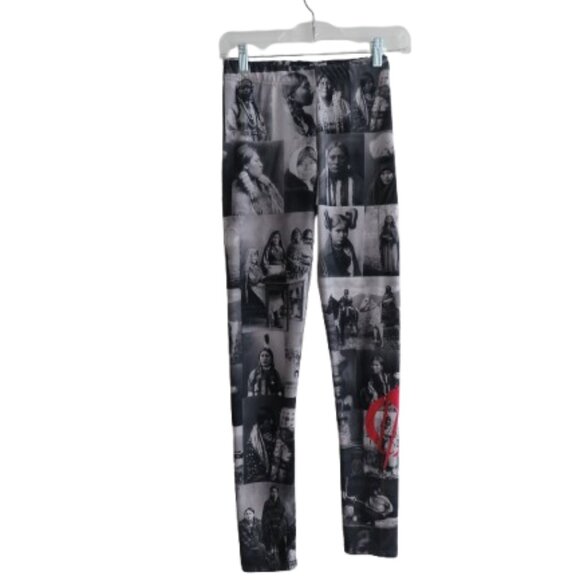 SECTION 35 Native American Western Southwestern Print Tight Leggings - Size S - Picture 1 of 15